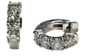 Diamond Huggies Earrings in 18Kt White Gold