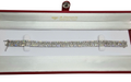 Bracelet with Baguette and Round Diamond in 18Kt White Gold