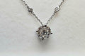Diamond Pendant Necklace in 14Kt White Gold