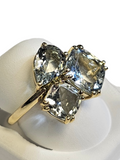 18Kt Yellow Gold Aquamarine Cluster Ring