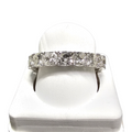 Cushion Cut Diamond Eternity Band Ring in 18 Karat White Gold