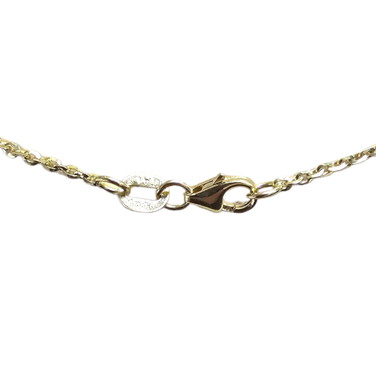 14Kt Tri Color Gold Three Ring Necklace