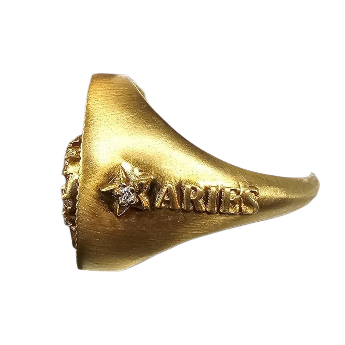 14Kt Yellow Gold Diamond Aries Ring