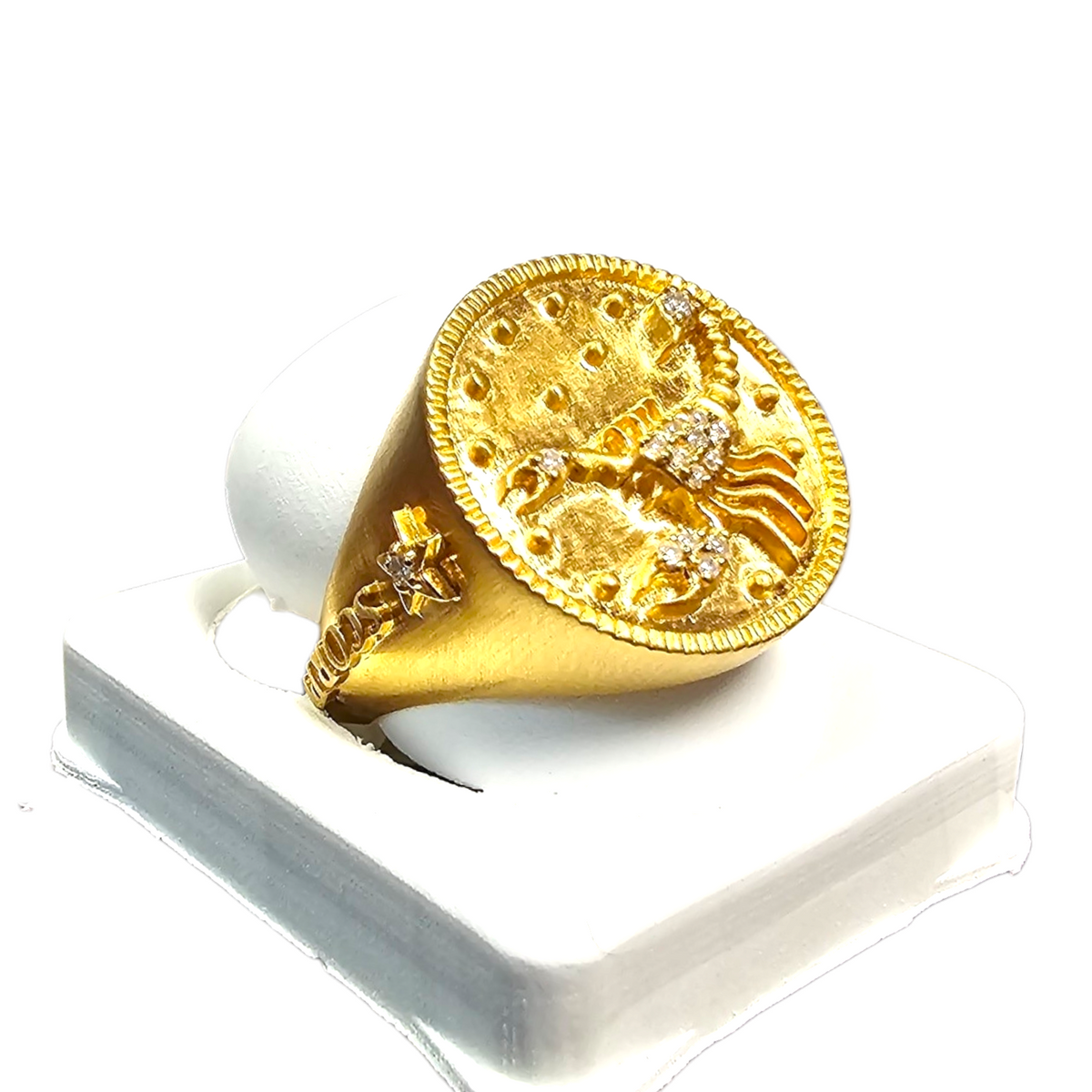 14Kt Yellow Gold Diamond Scorpio Ring