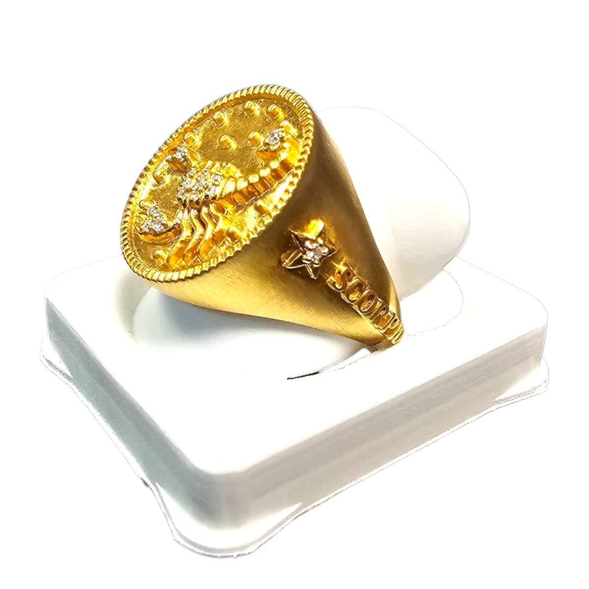 14Kt Yellow Gold Diamond Scorpio Ring