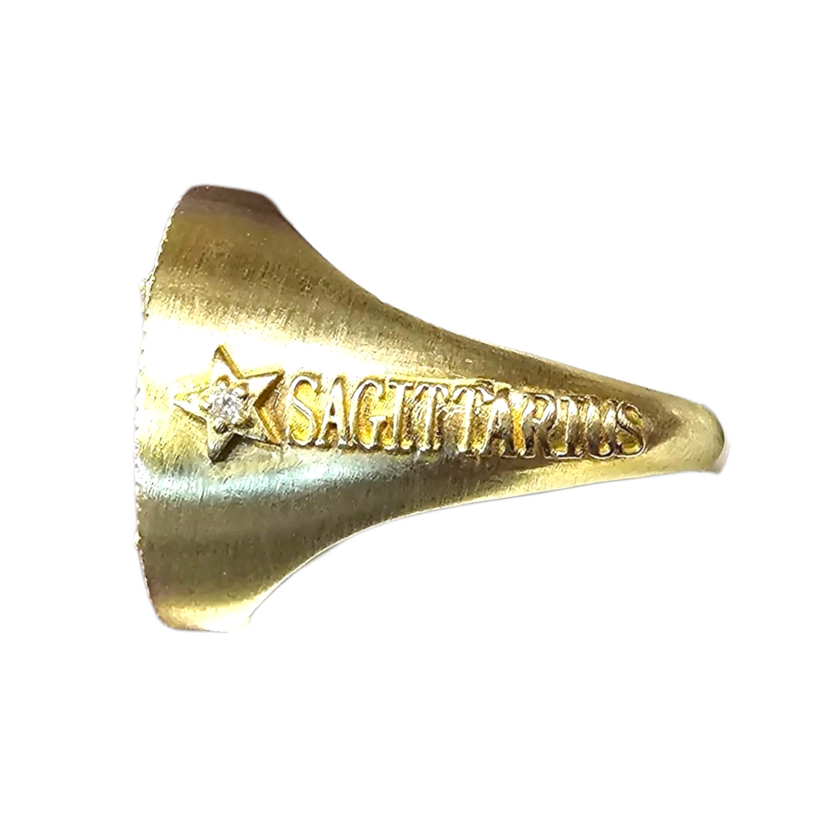 14Kt Yellow Gold Diamond Sagittarius Ring