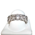 Oval Diamond Eternity Band in 18 Karat White Gold