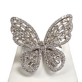 Diamond Butterfly Ring in 18Kt White Gold