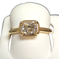 Radiant Cut 1.25 Carat Diamond Ring in 18 Karat Yellow Gold