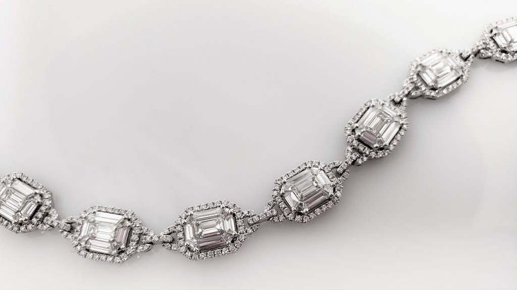 Emerald Baguette Diamond Link Bracelet