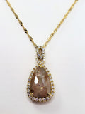 Yellow Gold Contemporary Rough Diamond Pendant