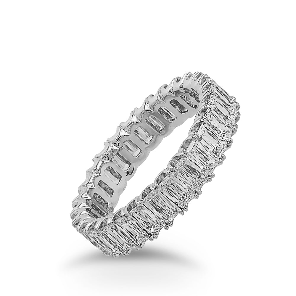 Triple Cut Baguettes Eternity Band, 2.97 Carats Total Weight