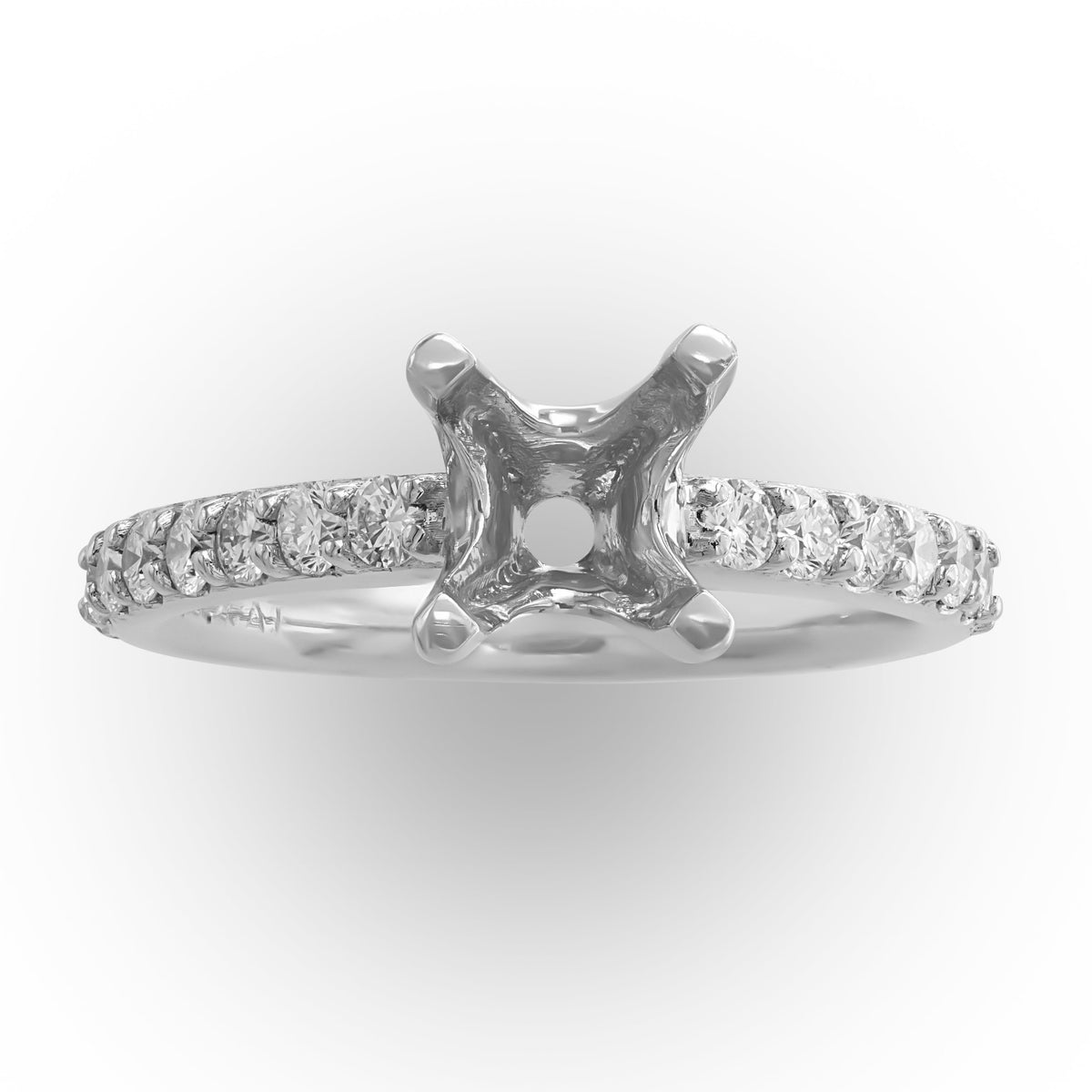Diamond Band Semi-mount Ring