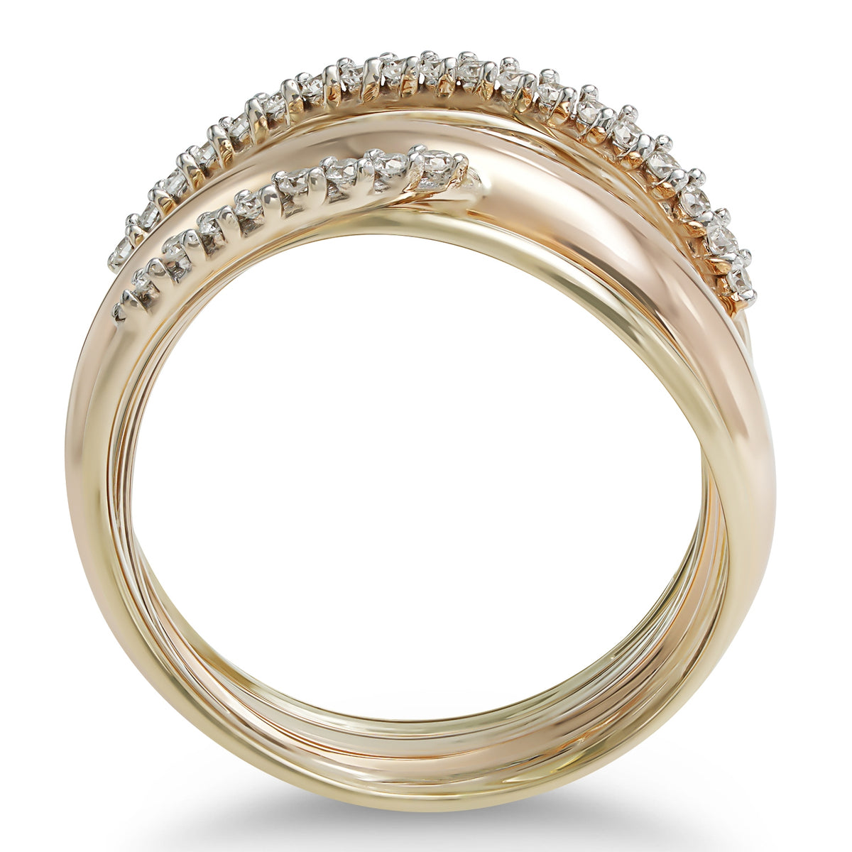 Two-Tone Gold Diamond Ring
