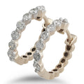 Rose Gold and Diamond Hoops