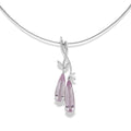 Kunzite Pear Pendant in 14 Karat White Gold