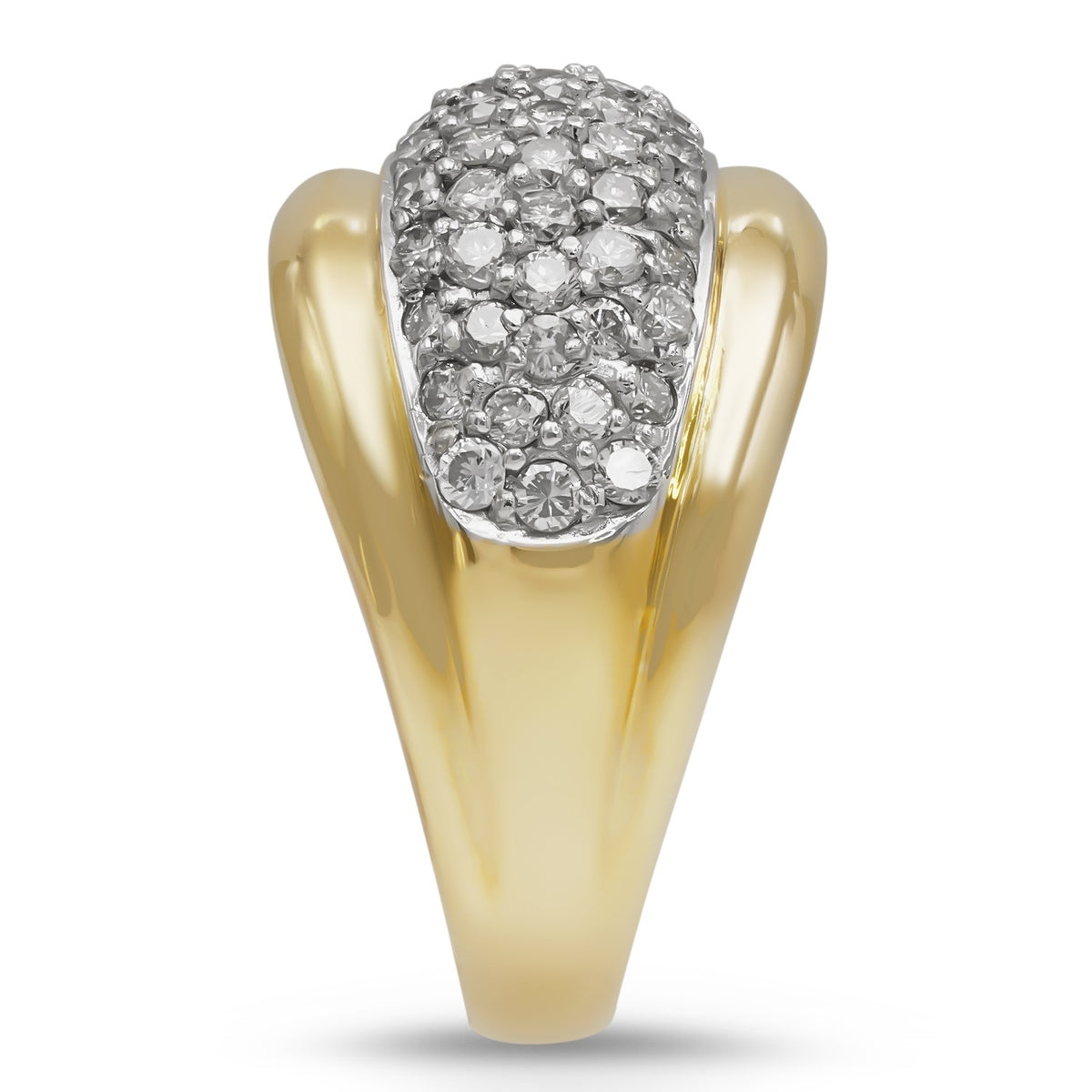 Yellow Gold Pave Diamond Ring