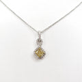 CUSHION FANCY INTENSE YELLOW DIAMOND PENDANT