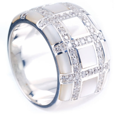 Regal - White Mother of Pearl and CZ Ring