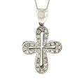 14KW Diamond Round Cross Pendant