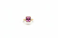 Pink Sapphire Cushion Cut Ring in 14Karat Gold