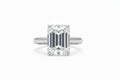 Solitaire Emerald Cut Diamond Ring in Platinum