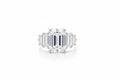 Half Eternity Emerald Cut Diamond Ring in 14 Karat White Gold