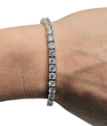 Diamond Tennis Bracelet 12.23 Carats Total Weight in 14Kt White Gold