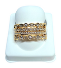 Round Diamond Stackable Band Ring(s) (4) in 18 Karat Yellow Gold
