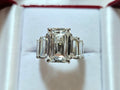 Criss Cut and Baguettes Diamond Ring in 14 Karat White Gold (Lab Grown)