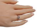 Ladies Ring in 14 Karat White Gold with 1.34 Carat Round Cut Diamond (Lab Grown)