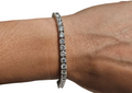 Lab Grown 10.01 Carat Diamond Men's Tennis Bracelet in 14 Karat White Gold