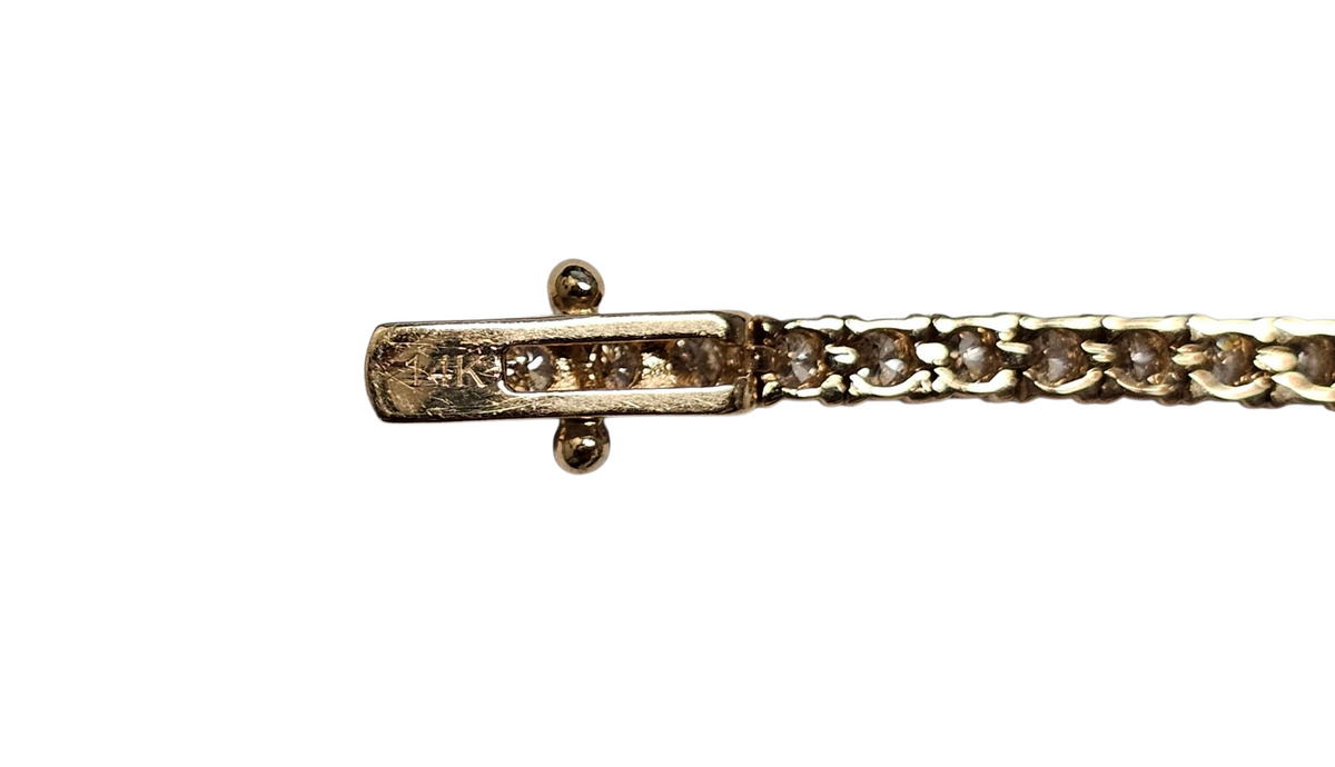 3.50 Carat Diamond Women's Tennis Bracelet in 14 Karat Yellow Gold