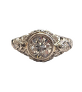 Old European Cut Vintage Diamond Ring in Platinum