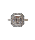 Baguette Cut Diamond Cluster Ring in 14Karat White Gold
