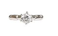 Solitaire Diamond Engagement Ring in 14Karat White Gold