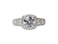 Cushion Halo Diamond Engagement Ring in 14Karat White Gold