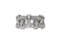 Basket Weave Diamond Band Ring in 18Karat White Gold