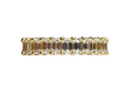 Eternity Band Ring with 3.58 Carats of Emerald Cut Diamonds in 18 Karat Yellow Gold