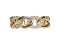 Diamond Chain Ring in 18 Karat Yellow Gold