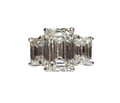 Emerald Cut Trilogy Diamond Ring in Platinum