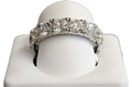 Platinum Cushion Round Diamond Eternity Band Ring