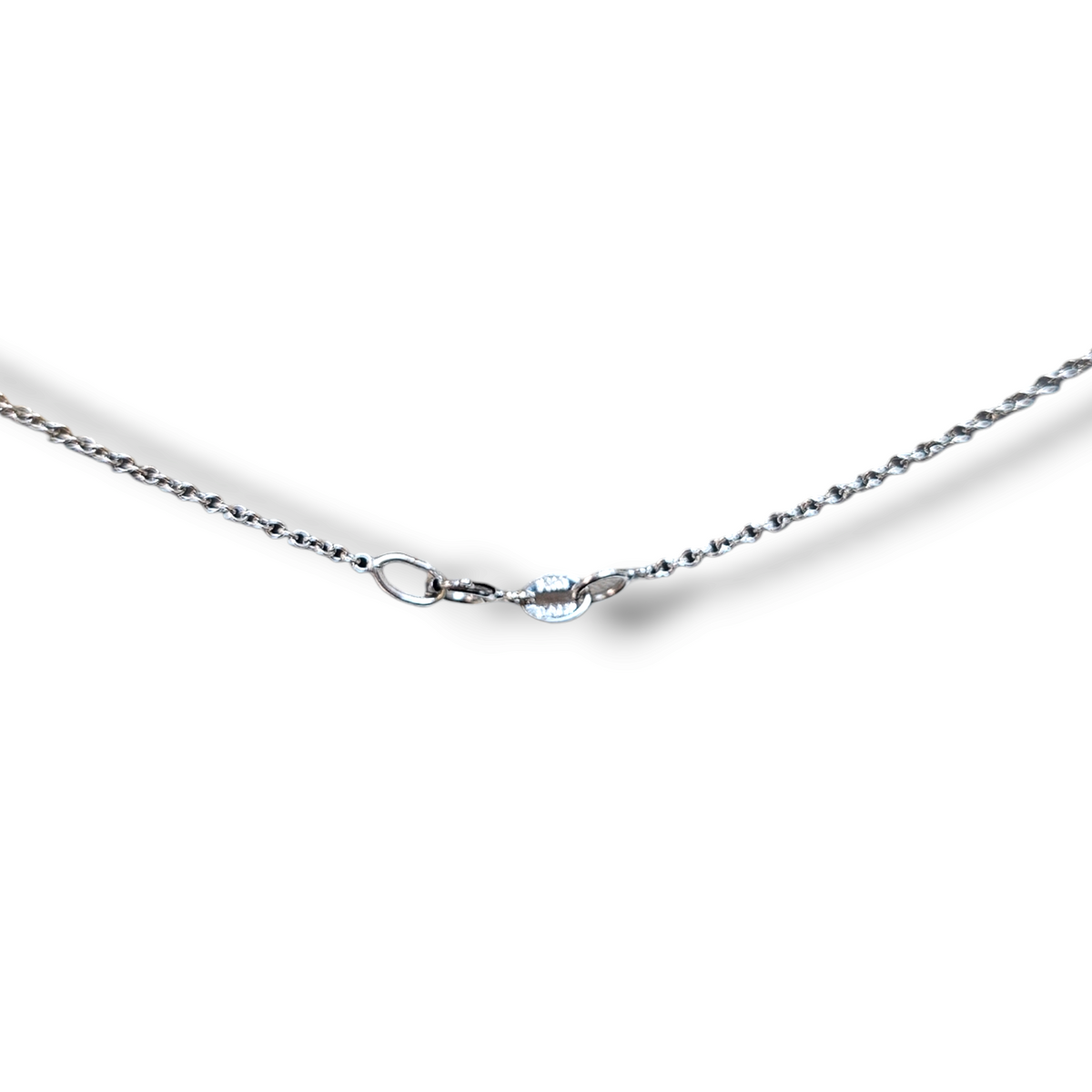 Diamond "C" Letter Necklace in 14KT White Gold