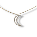 Diamond Half-Moon Necklace in 14KT Yellow Gold