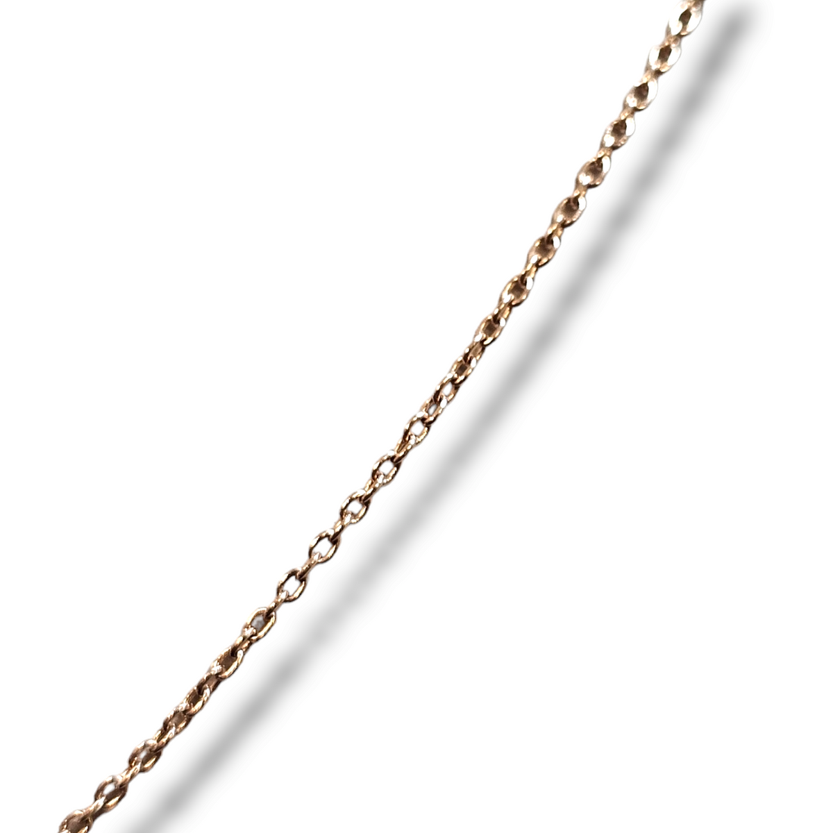Diamond Letter "F" Pendant Necklace in 14Kt Rose Gold