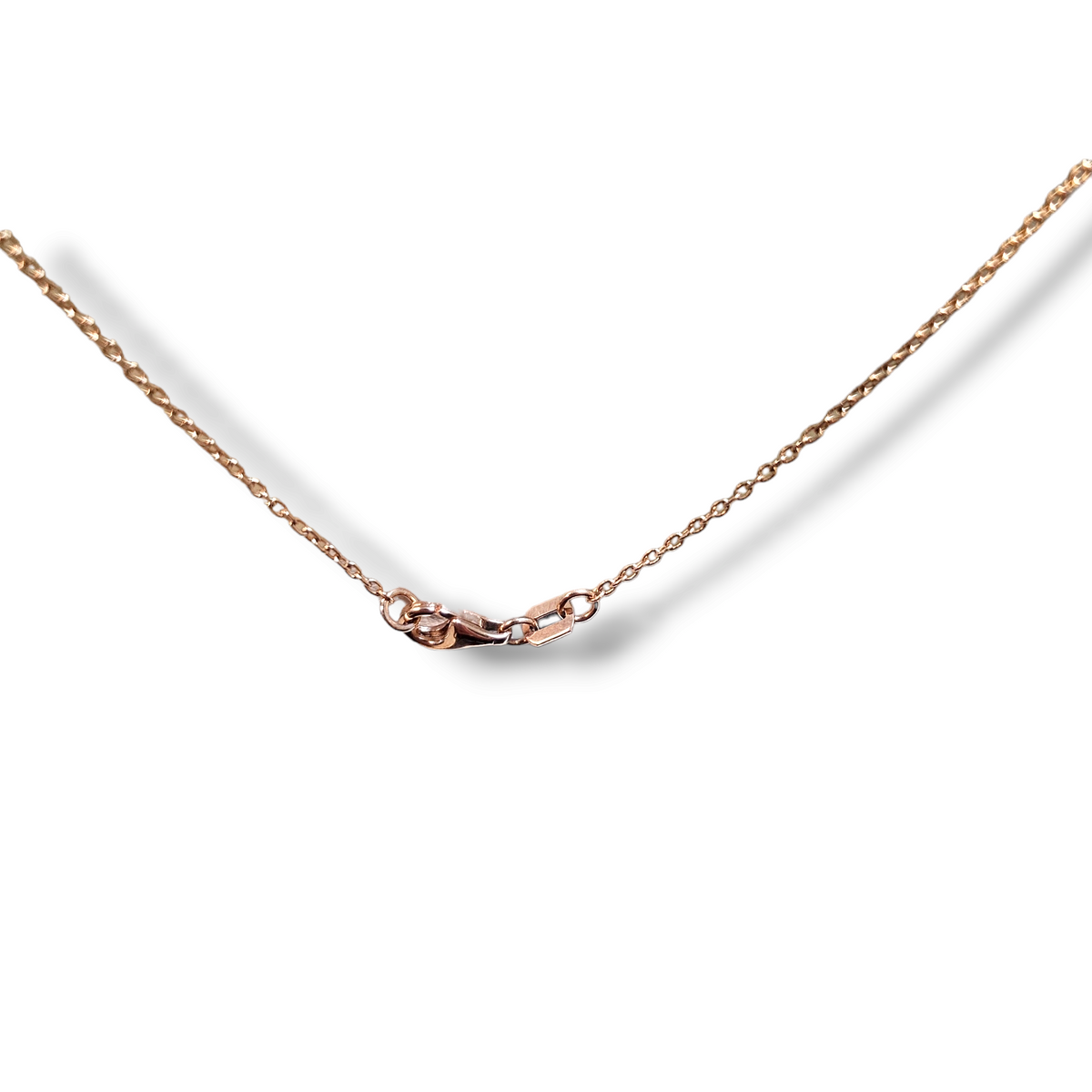 Diamond Letter "F" Pendant Necklace in 14Kt Rose Gold