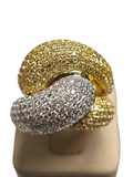 Ladies Link Diamond Ring in 18Karat Two Tone