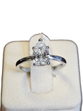 Pear Cut Diamond Engagement Ring in Platinum