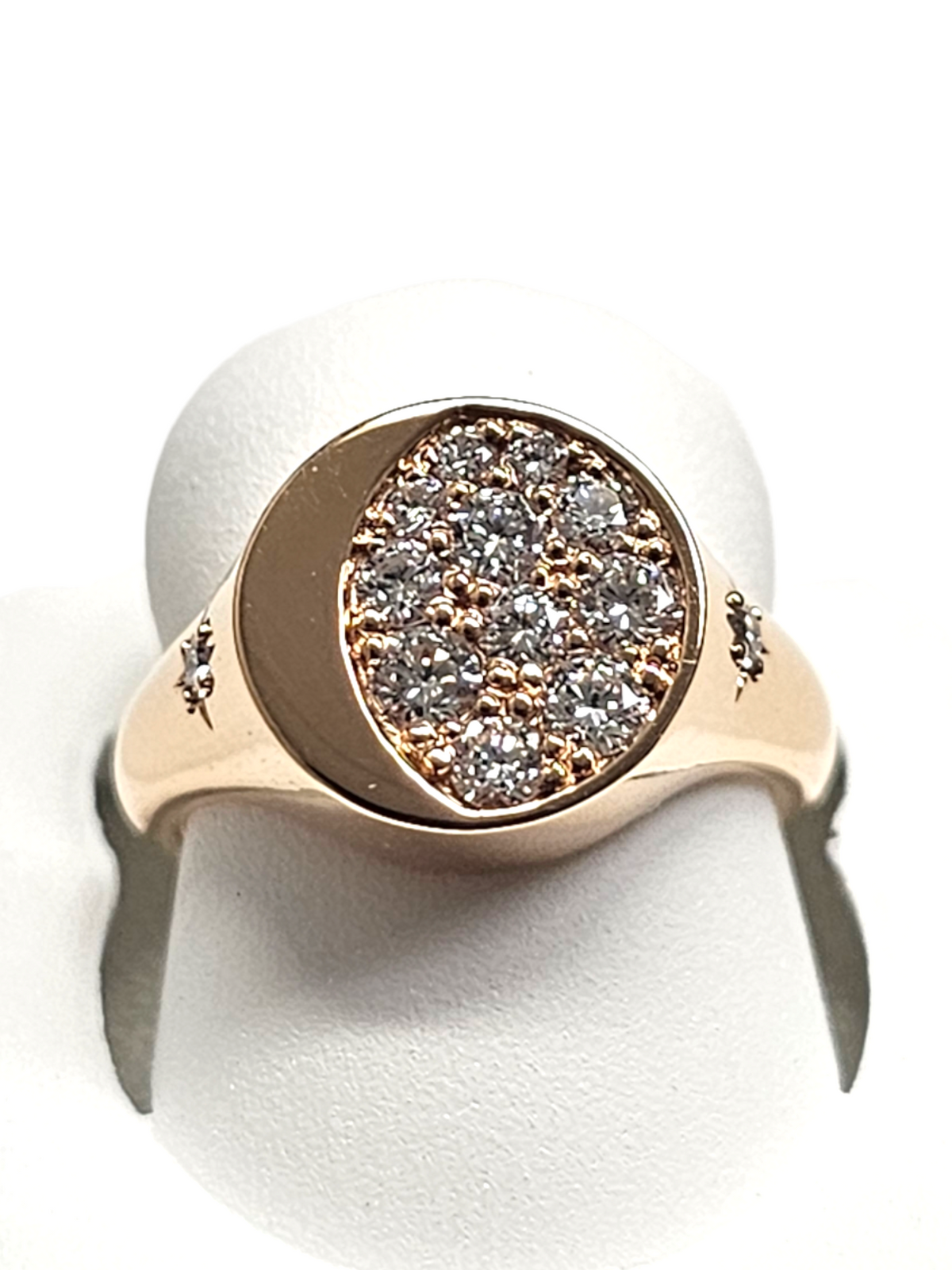 18Kt Rose Gold Moon Diamond Ring