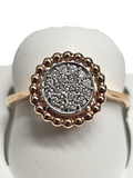 Diamond Sun Ring in 14 Karat Rose Gold